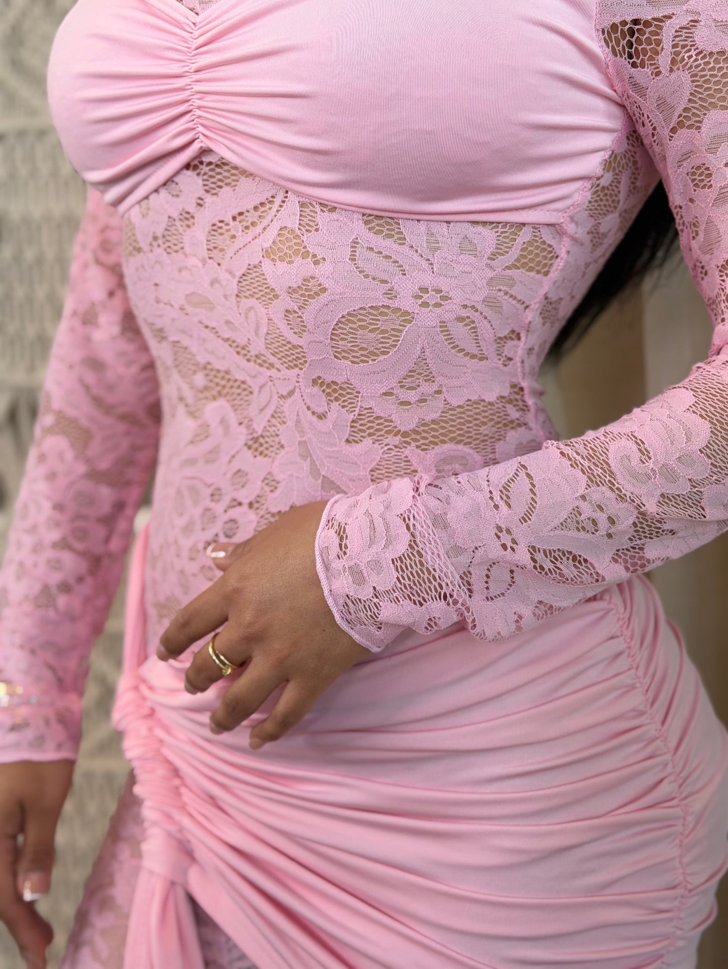Sheer Lace Dress