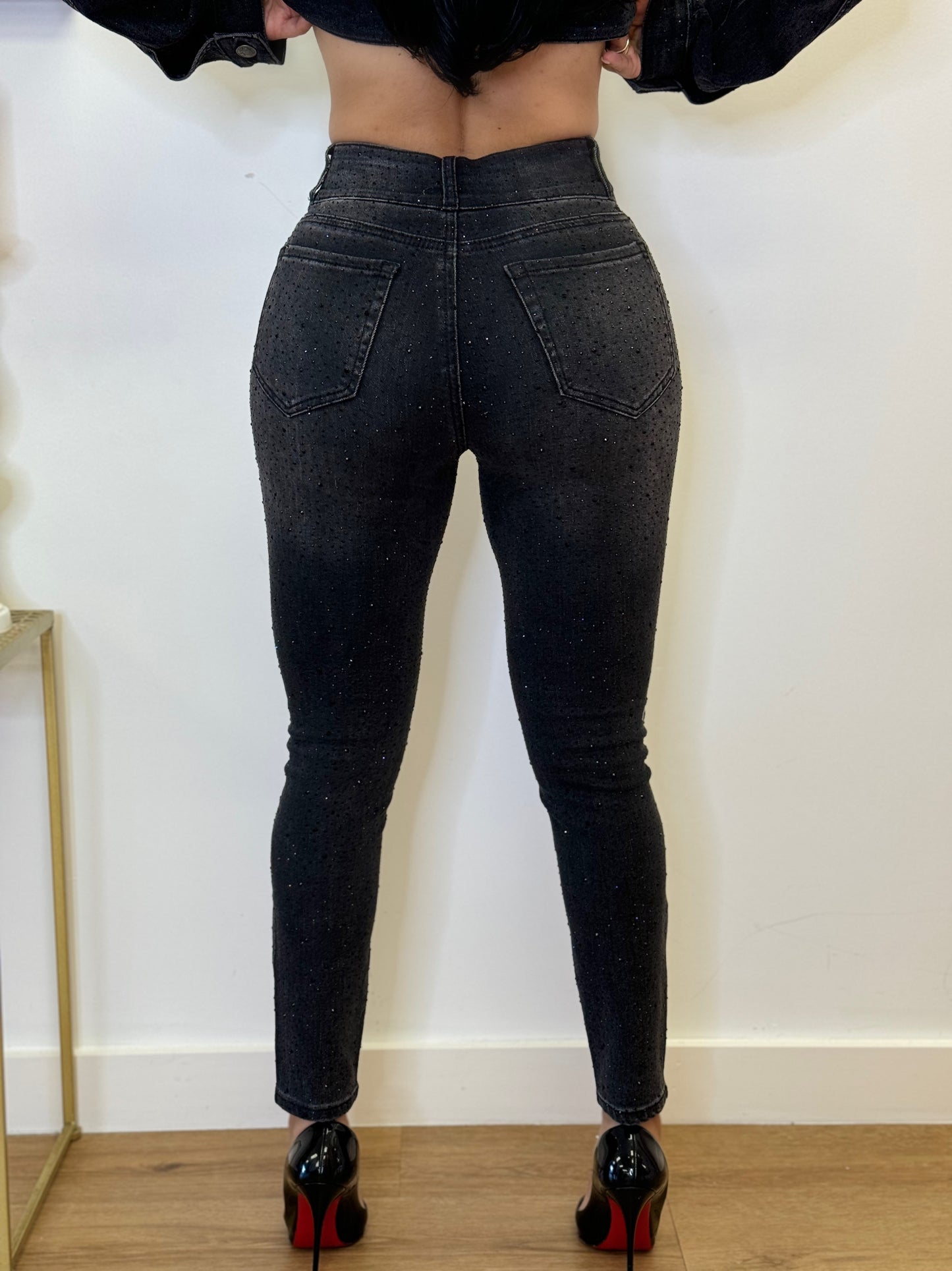 Rhinestones dark jeans