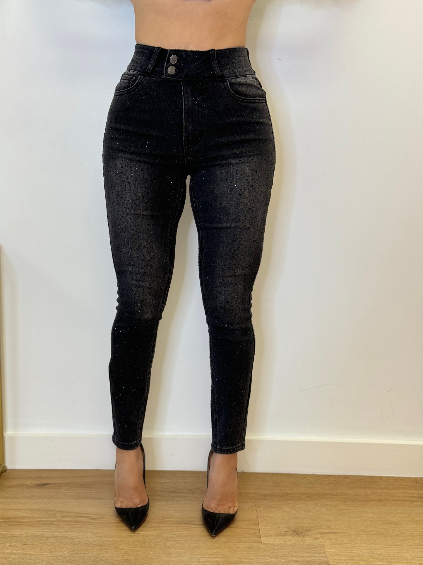 Rhinestones dark jeans