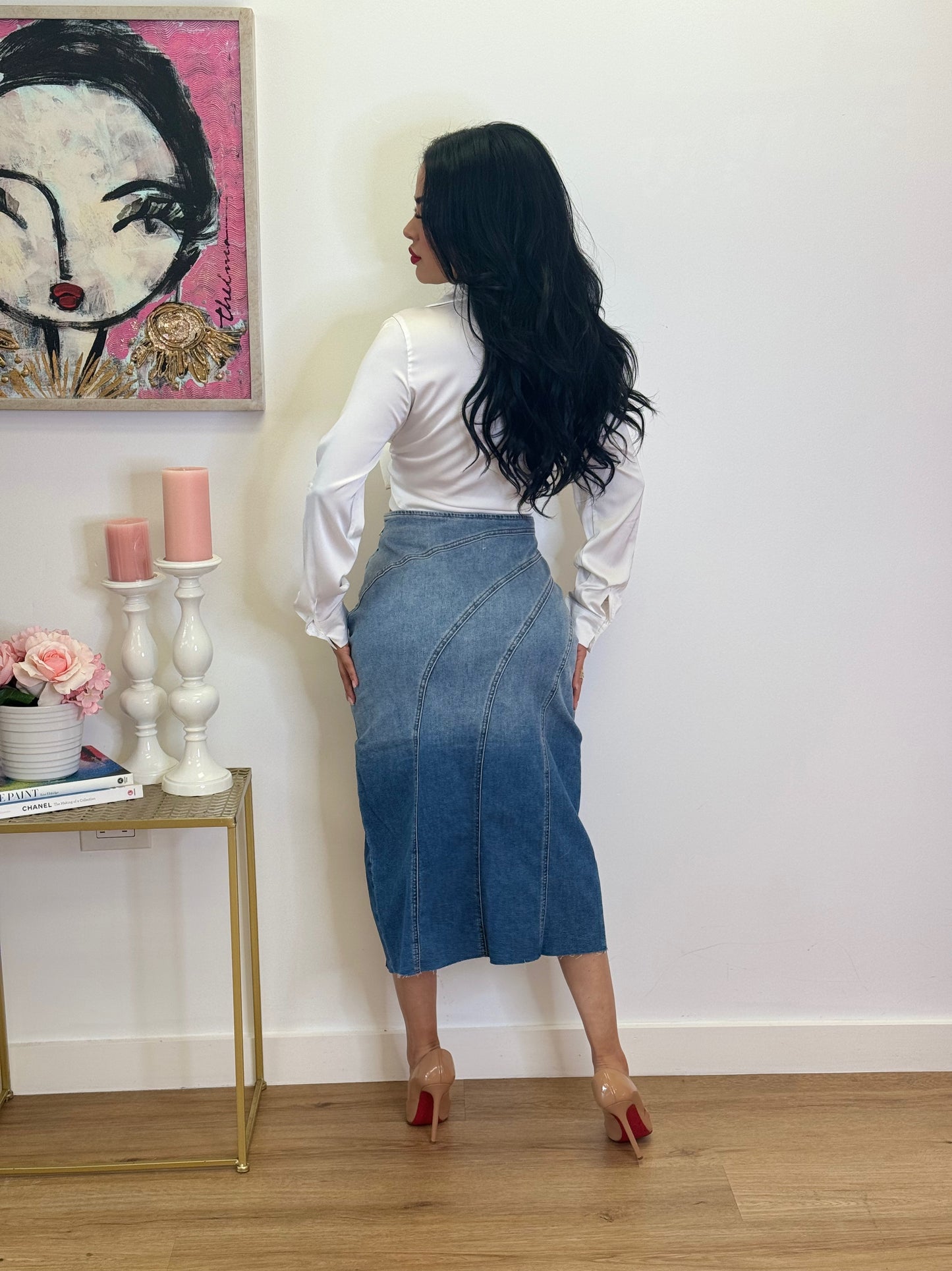 Perlite denim skirt