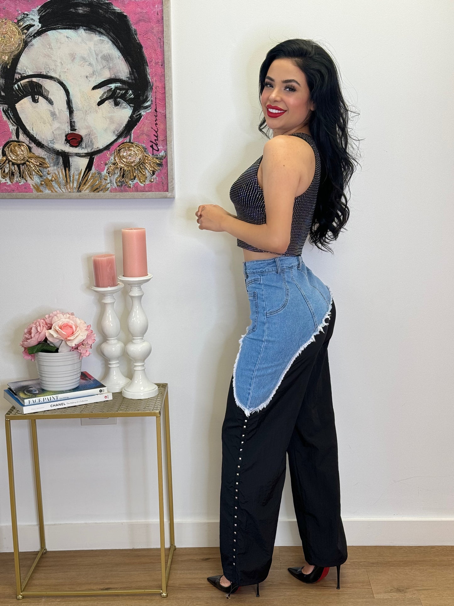 Rhinestone crop top
