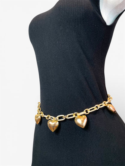 Golden Hearts Chain Belt