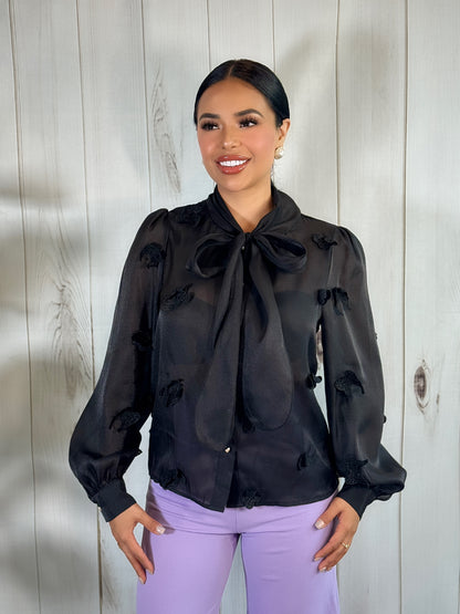 3D organza top
