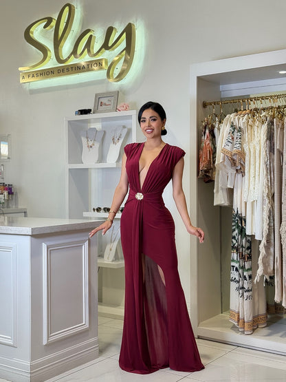 Burgundy Dress