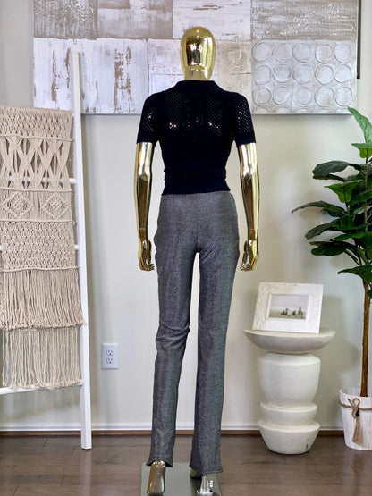 Black Stones Crochet Shirt