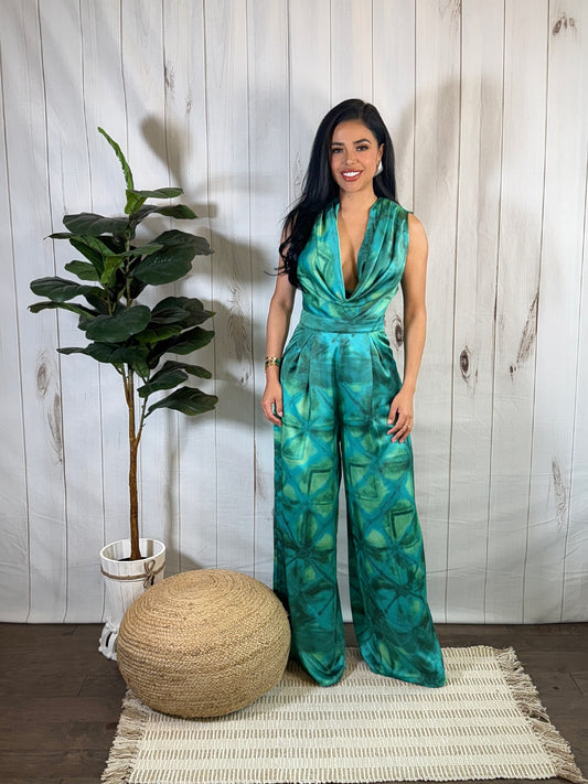 Formal Satin Jumpsuit