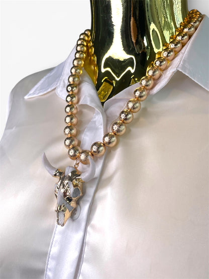 Bull Head Gold Chain