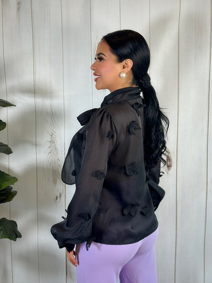 3D organza top