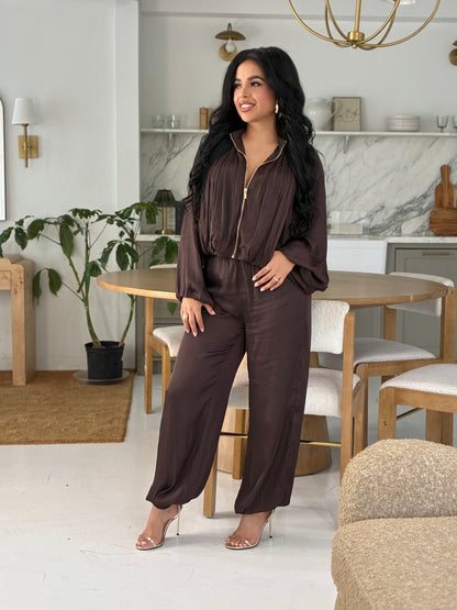 Chocolate Satin Set