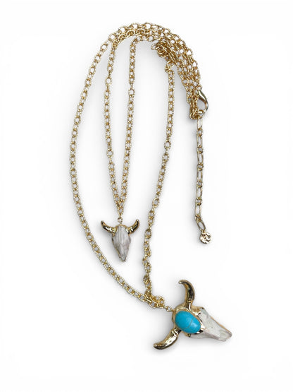 Bull Head Turquoise Chain
