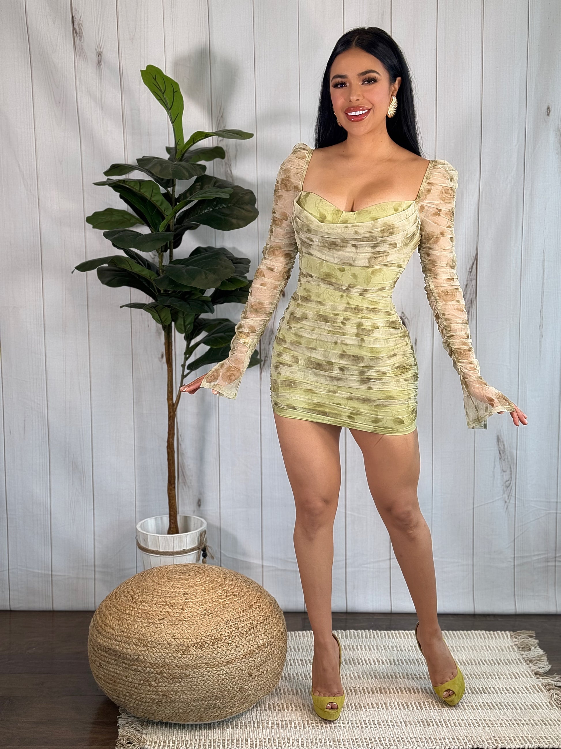gardenia short dress Agua by Agua Bendita Agua Gardenia Mini Dress in Cream