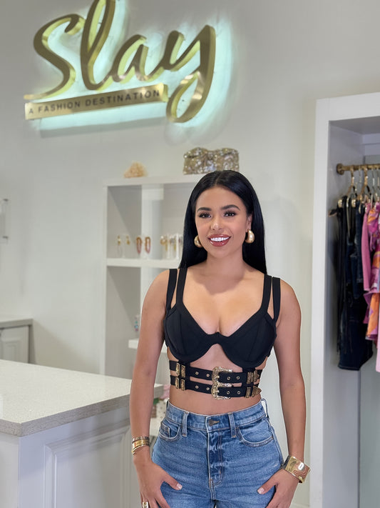 Double buckle top