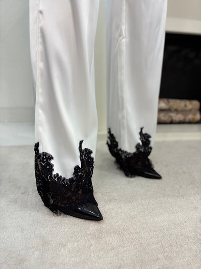 Black & White Satin Set