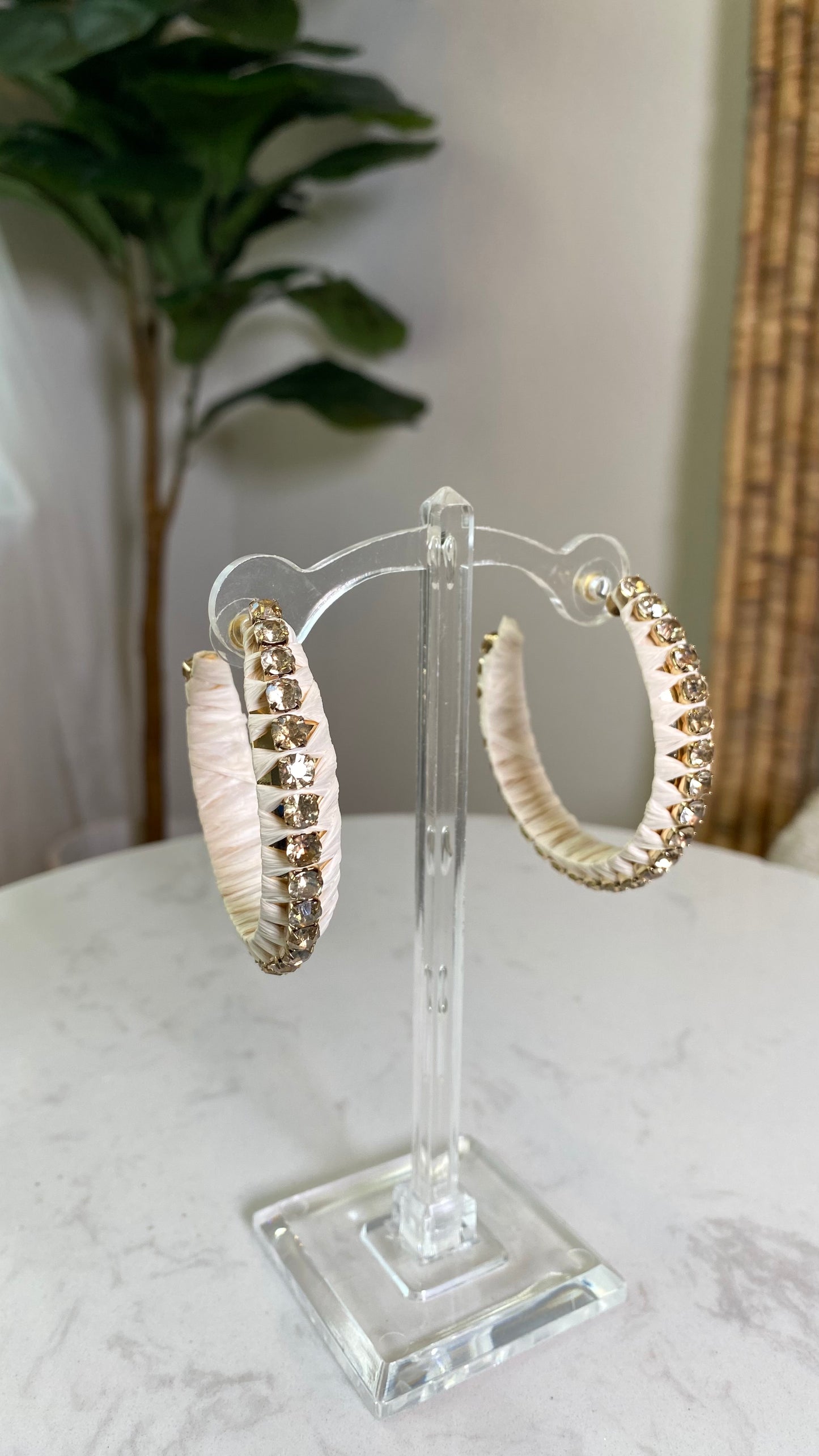 Raffia Stones Earrings