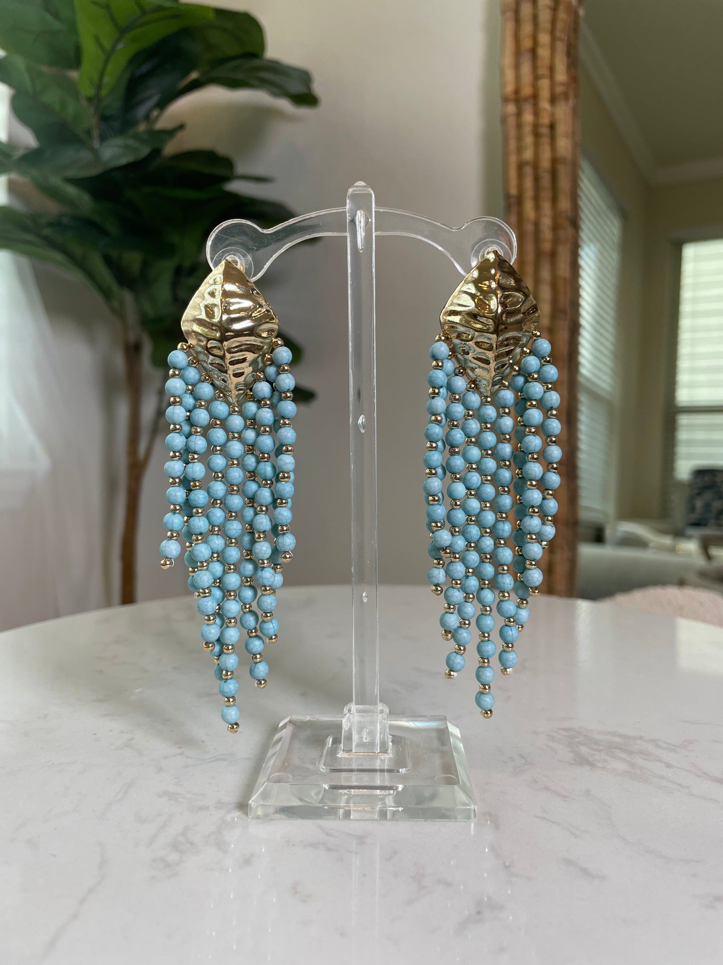 Hanging Pearls Beach Earrings