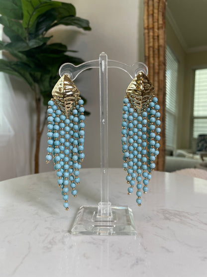 Hanging Pearls Beach Earrings