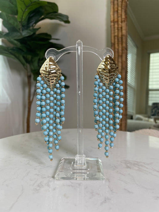Hanging Pearls Beach Earrings