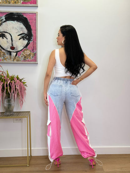 The pink combo pants